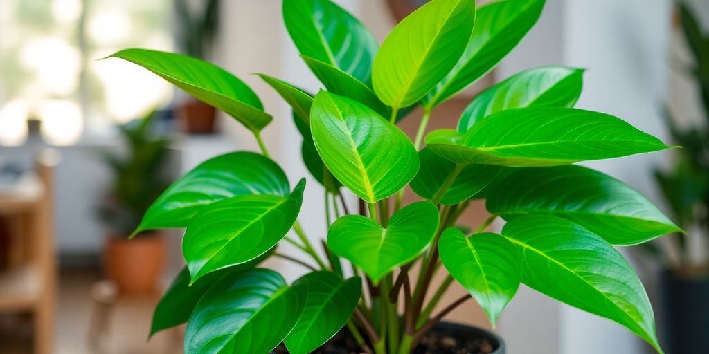 Planta Zamioculca em vaso moderno em ambiente interno.